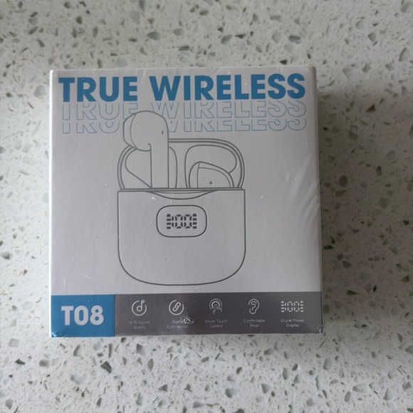 T08 True Wireless Earbuds w/ LED Power Display – Bluetooth 5.x, 40h Playback - Picture 1 of 1